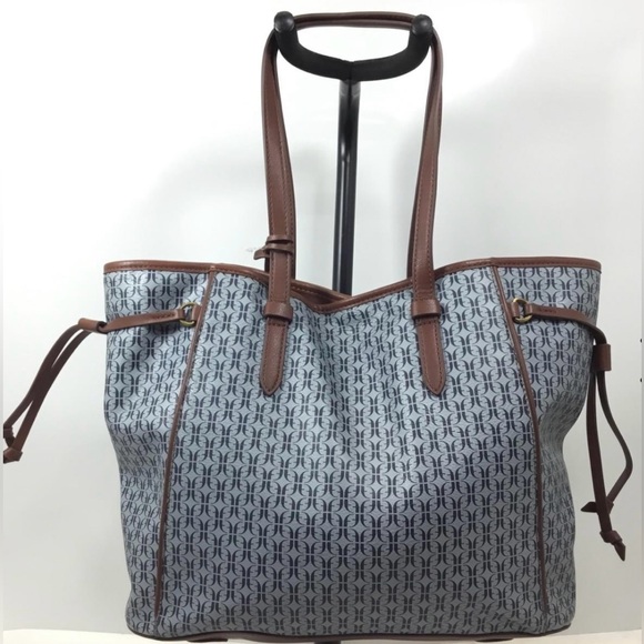 Fossil Blue and Brown Geometric Pattern Bags - Picture 2 of 9